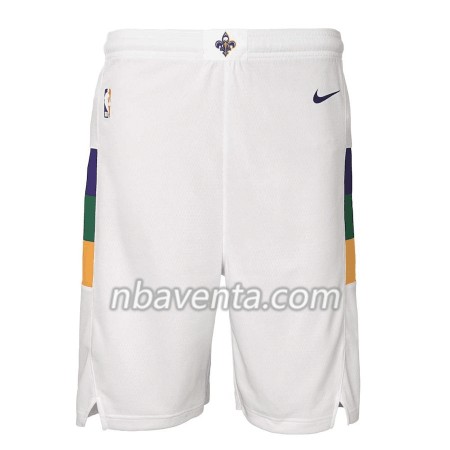 New Orleans Pelicans Hombre Pantalones Blanco 2018-19 Nike Swingman